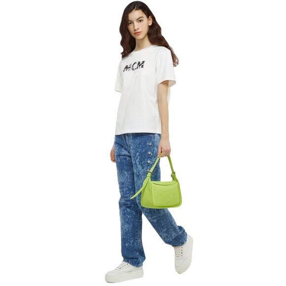 NWT MCM Aren Flap Hobo Bag in Embossed Monogram Leather - Picture 7 of 15